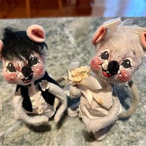 Vintage Annalee Bride and Groom Mice